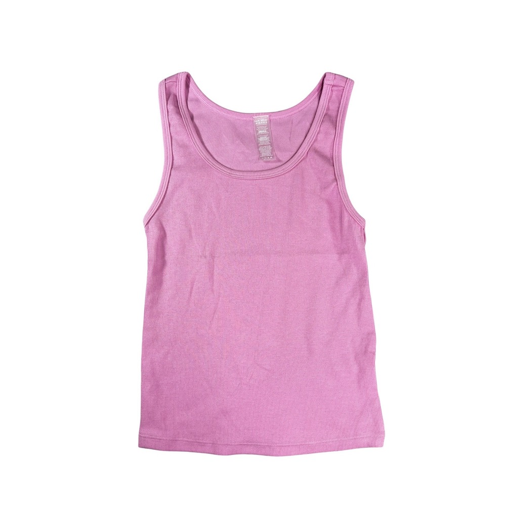 Darc Sport Athletics Ribbed Tank Top Orchid Pink Cotton‎ Blend Scoop Neck Small